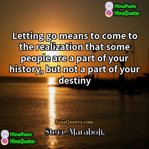 Steve Maraboli Quotes | Letting go means to come to the
